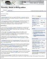 The Daily Dose, Metals & Mining Edition